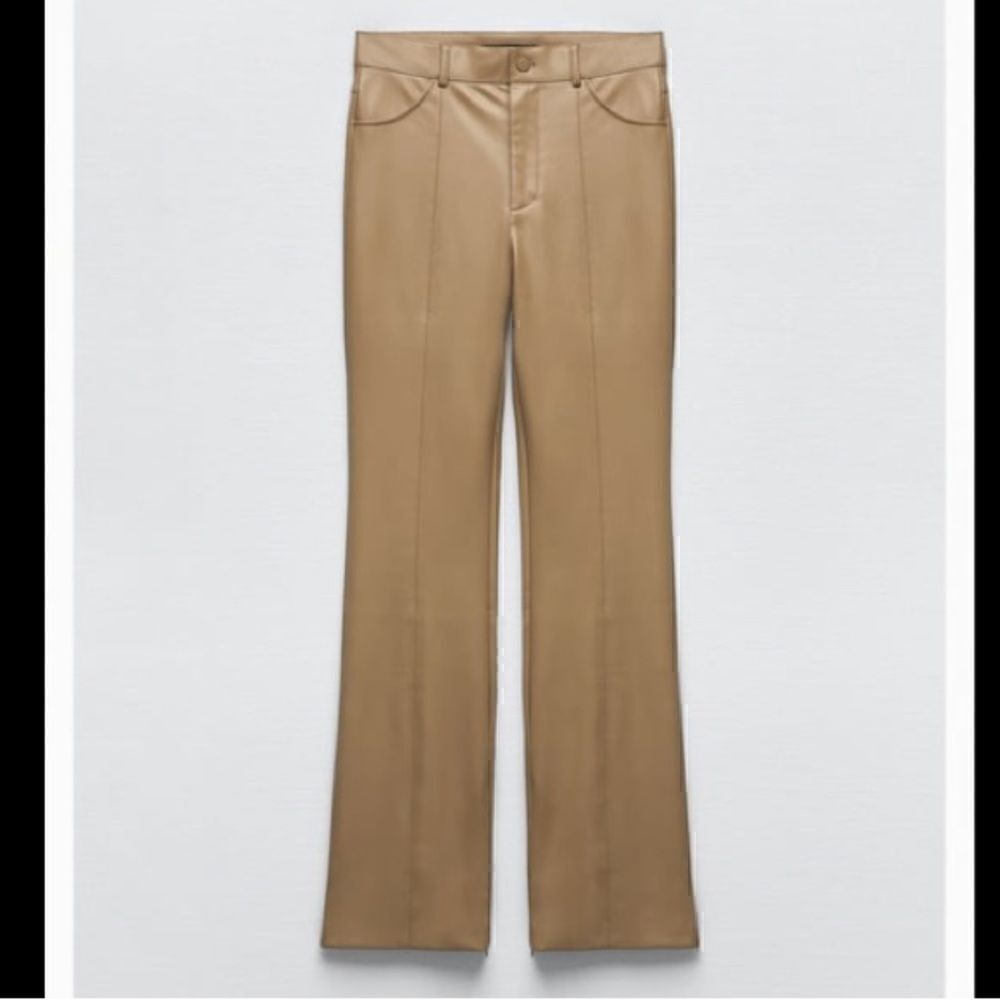 Zara Faux Leather Flared Pants Size Medium